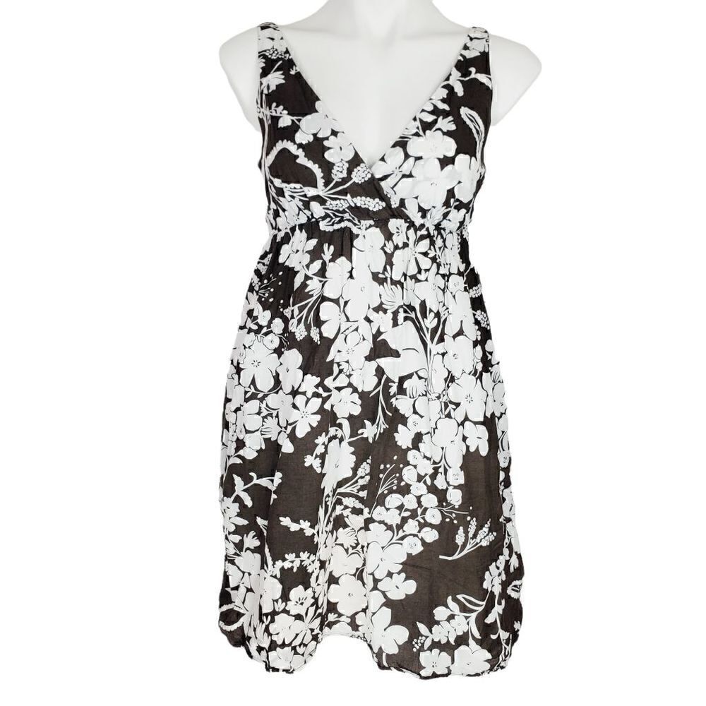 Old Navy floral summer dress brown white Size Medium